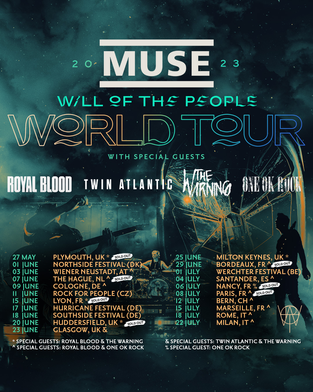 muse tour support band